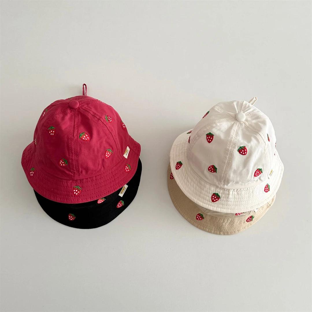 MILANCEL – chapeau de printemps pour petites filles de 1 à 4 ans, chapeau de pêcheur brodé avec frai