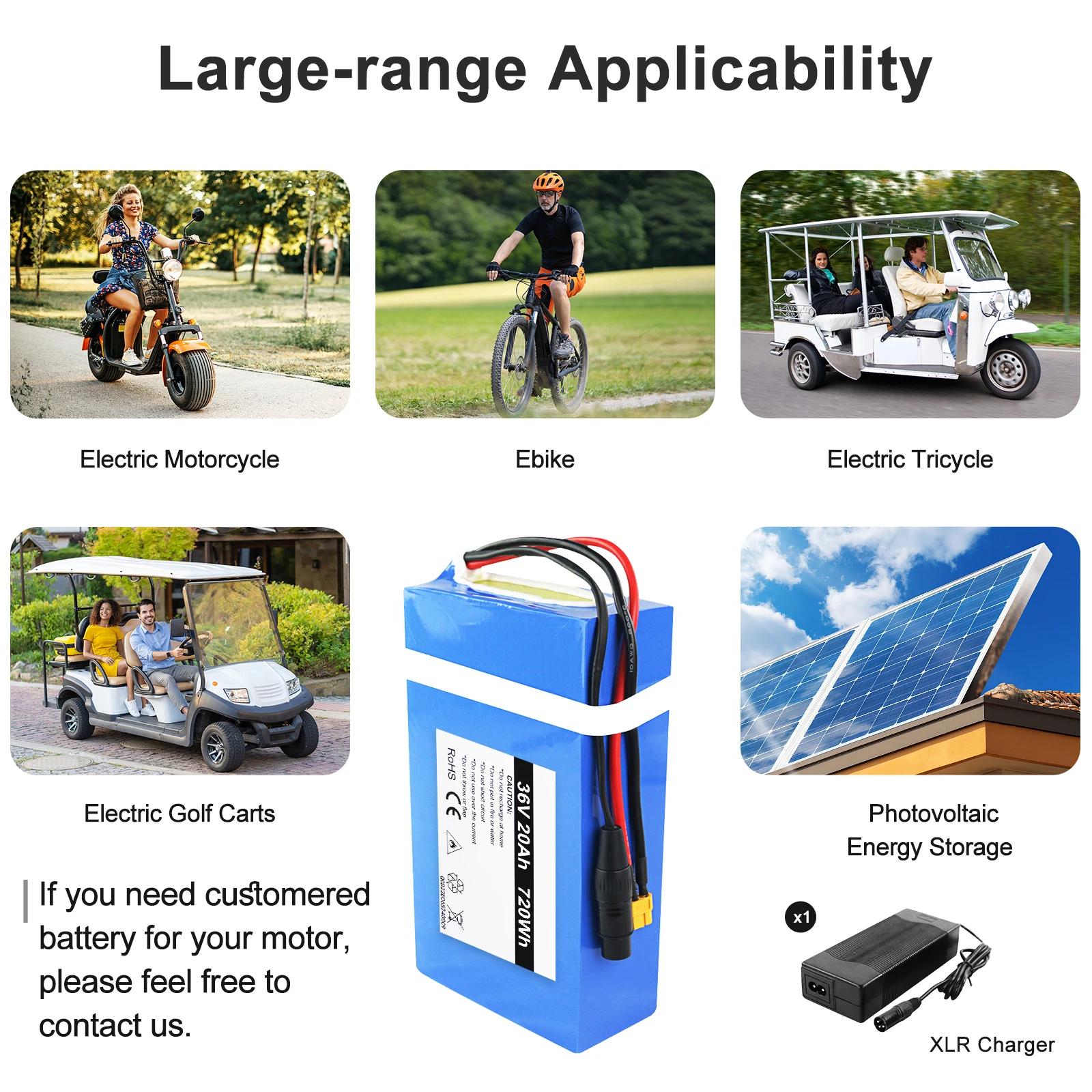 Pack de batteries pour vélo électrique 48V 40Ah 60V 72V, batterie pour vélo électrique et trottinett
