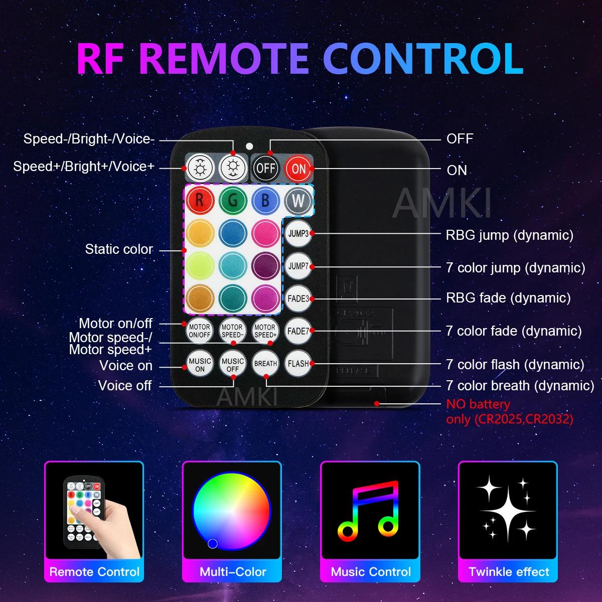 16W scintillant ciel étoilé voiture étoile plafonnier RGBW fibre optique lumière intelligente APP Bl