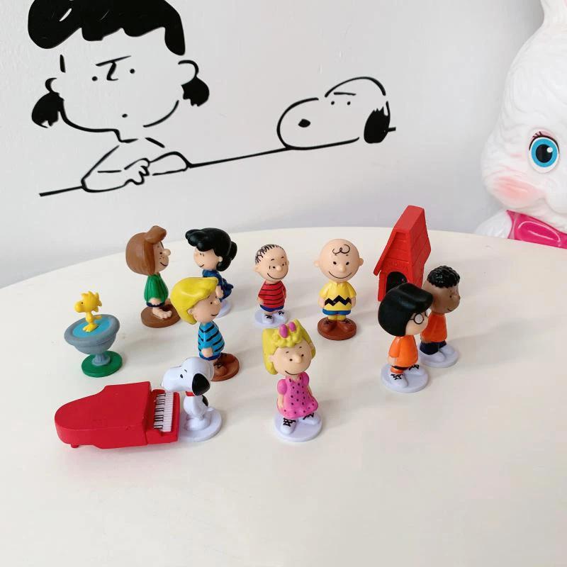 Vente chaude japon dessin animé cacahuètes Snoopy Charlie Sally Woodstock Mini figurine modèle jouet
