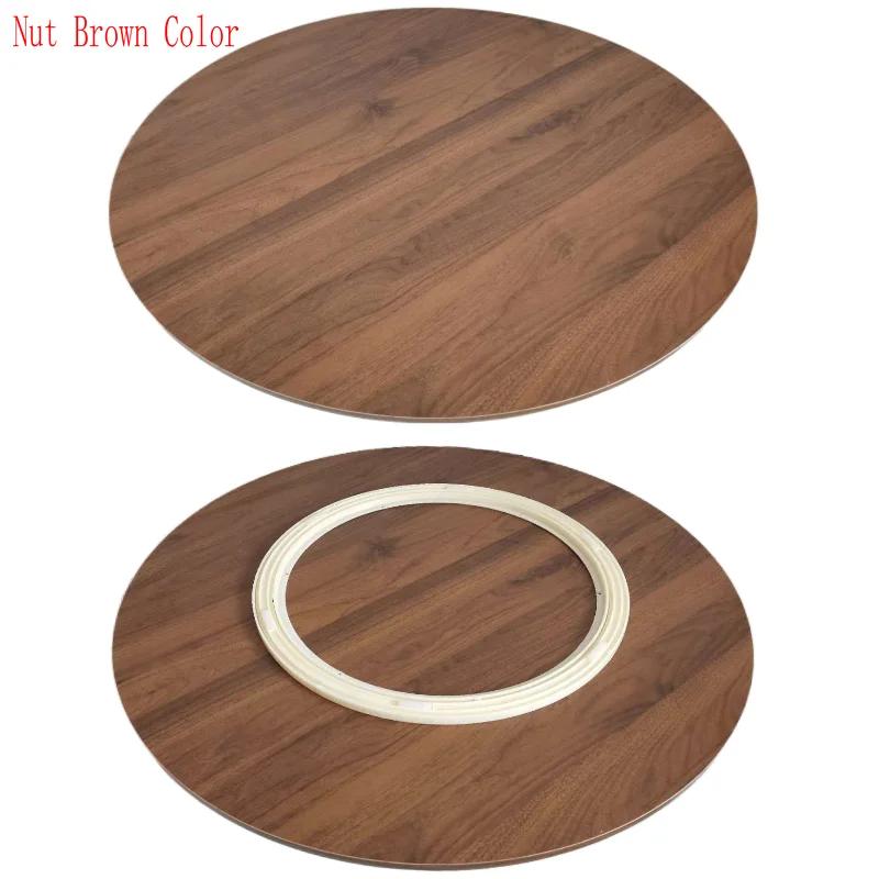 Plateau de Table en Bois à Comcussion Colorable avec Plastique Lisse, Planche Artificielle Ronde, Es