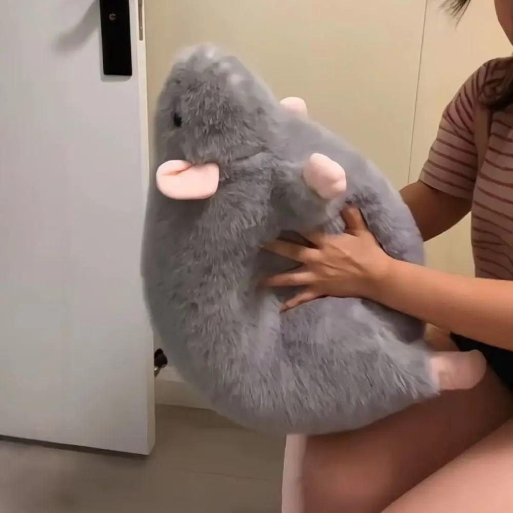 Poupée souris en peluche surdimensionnée 35/50cm, branche de fleur, Rat, dessin animé, figurine anim