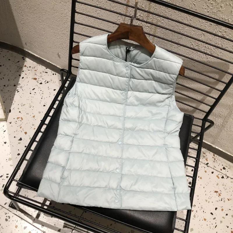 2025 nouvelles femmes sans manches doudoune printemps hiver femme 90% duvet de canard blanc Ultra lé