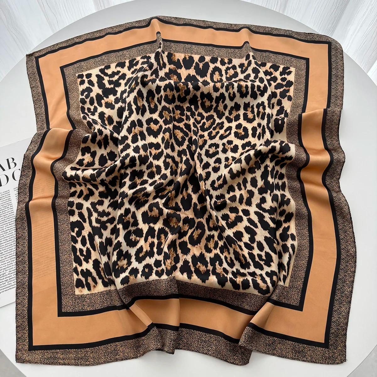 Foulard de cou en Satin imprimé Floral pour femme, Foulard carré pour cheveux, bandeau, châles, Band