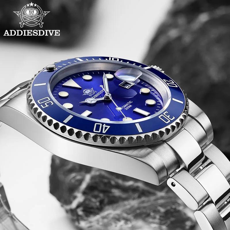 ADDIESDIVE montre automatique de luxe pour hommes 8215 montre mécanique BGW9 montre de plongée en ve