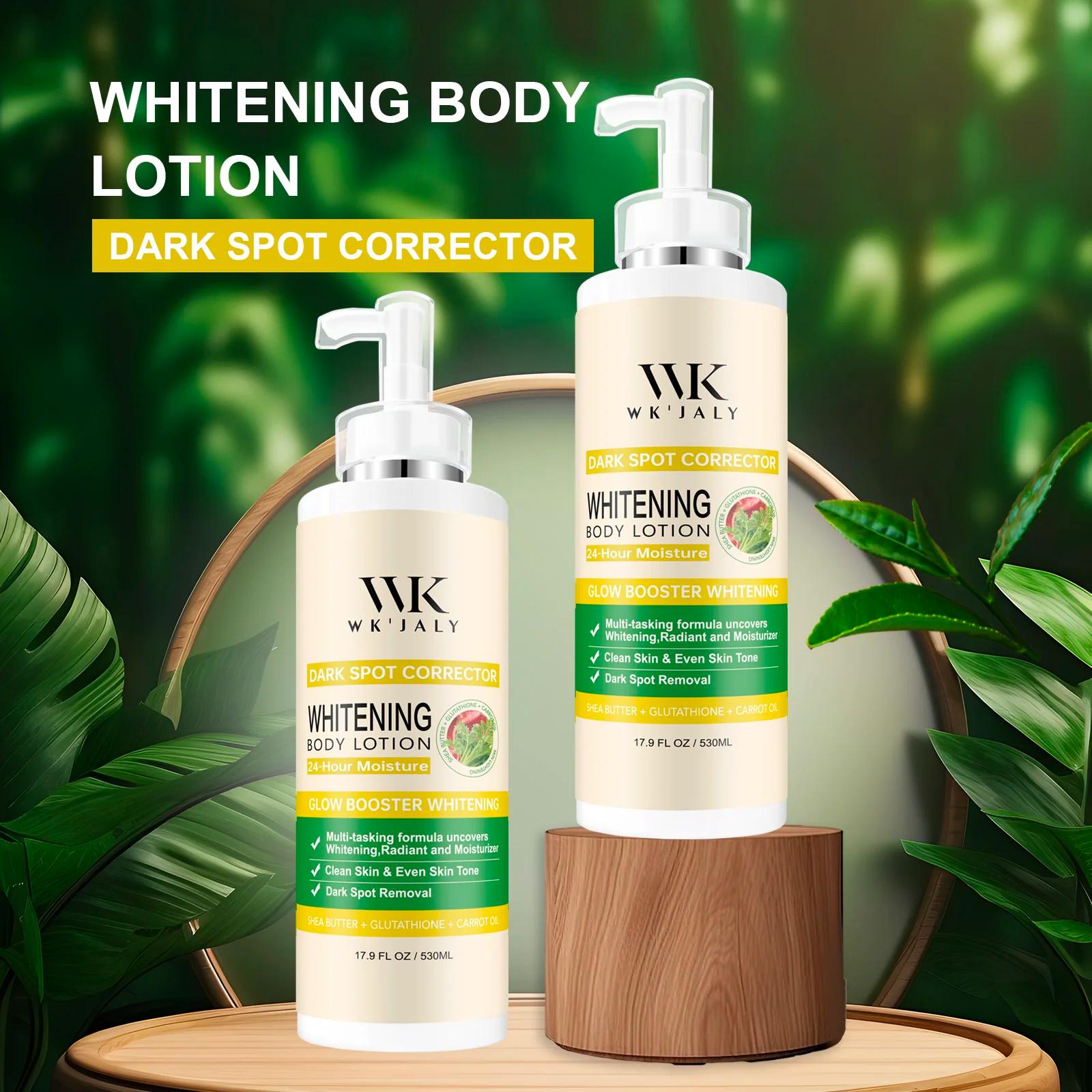 Lotion corporelle éclaircissante WK JALY au glutathion, correcteur de taches brunes, avec huile de c