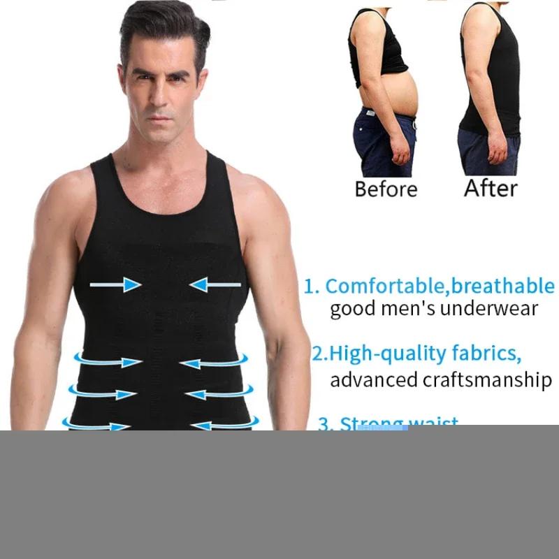Hommes minceur gaine amincissante Corset gilet chemise Compression ventre ventre contrôle taille min