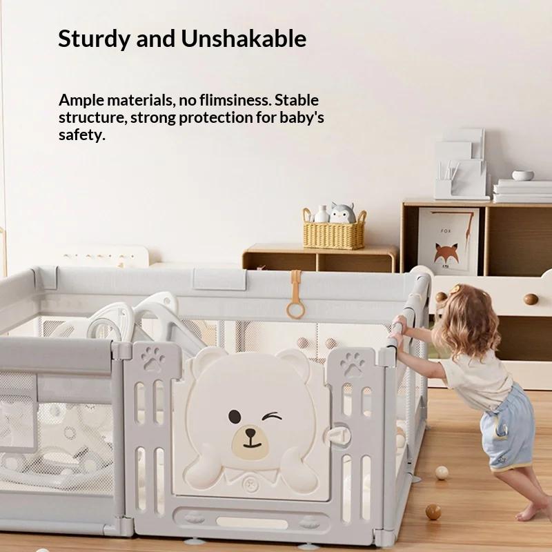 Parc pour bébé portable et pliable, barrière de sécurité intérieure pour tout-petits, clôture de séc