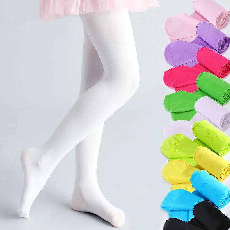 Collants d'été couleur bonbon pour enfants, collants de danse de Ballet pour filles, bas en velours 