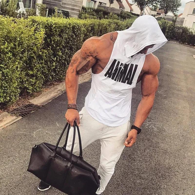 Gilet homme sweat sans manches haut de sport homme chemise sans manches musculation Fitness vêtement