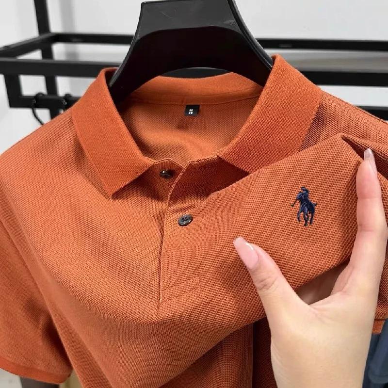100% pur coton à la mode personnalisé hommes classique poney brodé confortable polo été nouveau déco