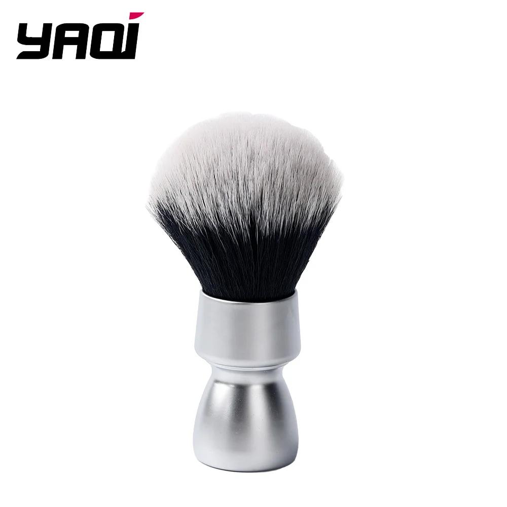 YAQI – brosse de rasage pour hommes, poils synthétiques, poignée en métal lourd, pour smoking, nœud
