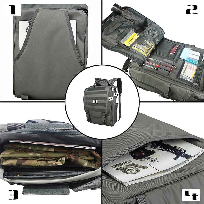 Sac à dos pour ordinateur portable Molle, sacs DulMessenger, sac banane, ceinture, épaule, camping, 