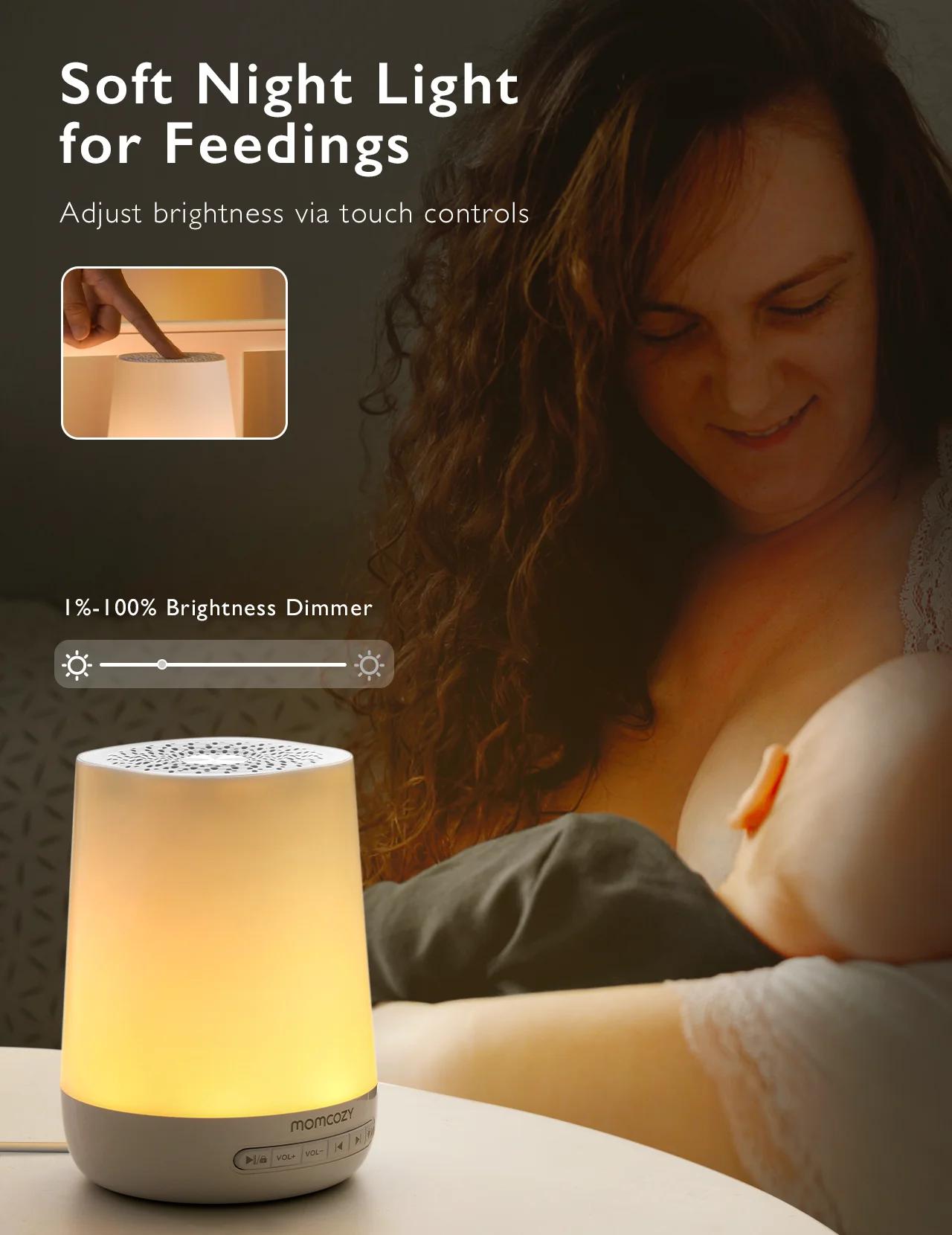 Momcozy Baby Machine sonore à bruit blanc pour bébé endormi, veilleuse, 34 sons apaisants, minuterie
