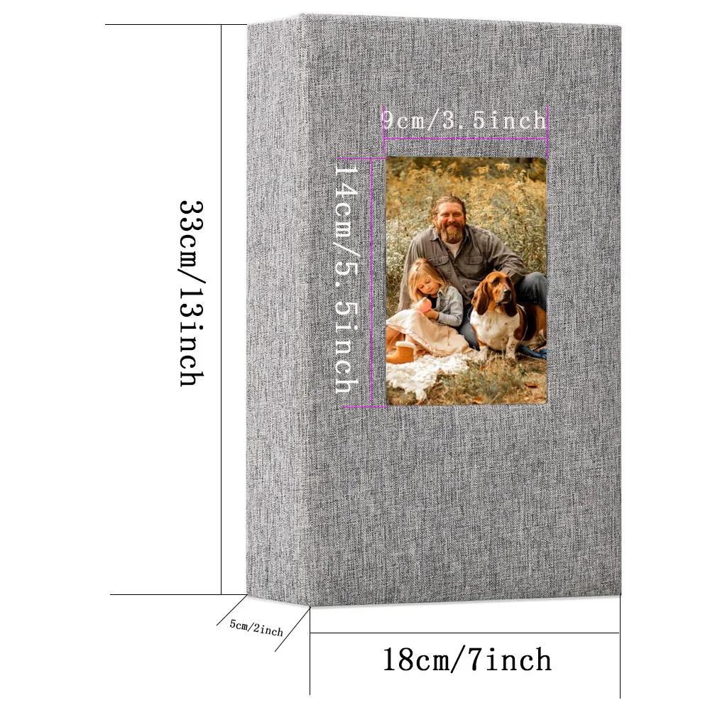 Album Photo en lin 300 pochettes pour livres Photos 4x6, Albums photos à enfiler, stockage de photos