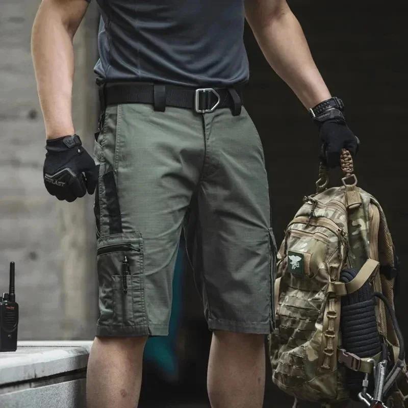 Shorts de camouflage pour hommes, pantalons militaires multi-poches à séchage rapide, pour l'été, ra