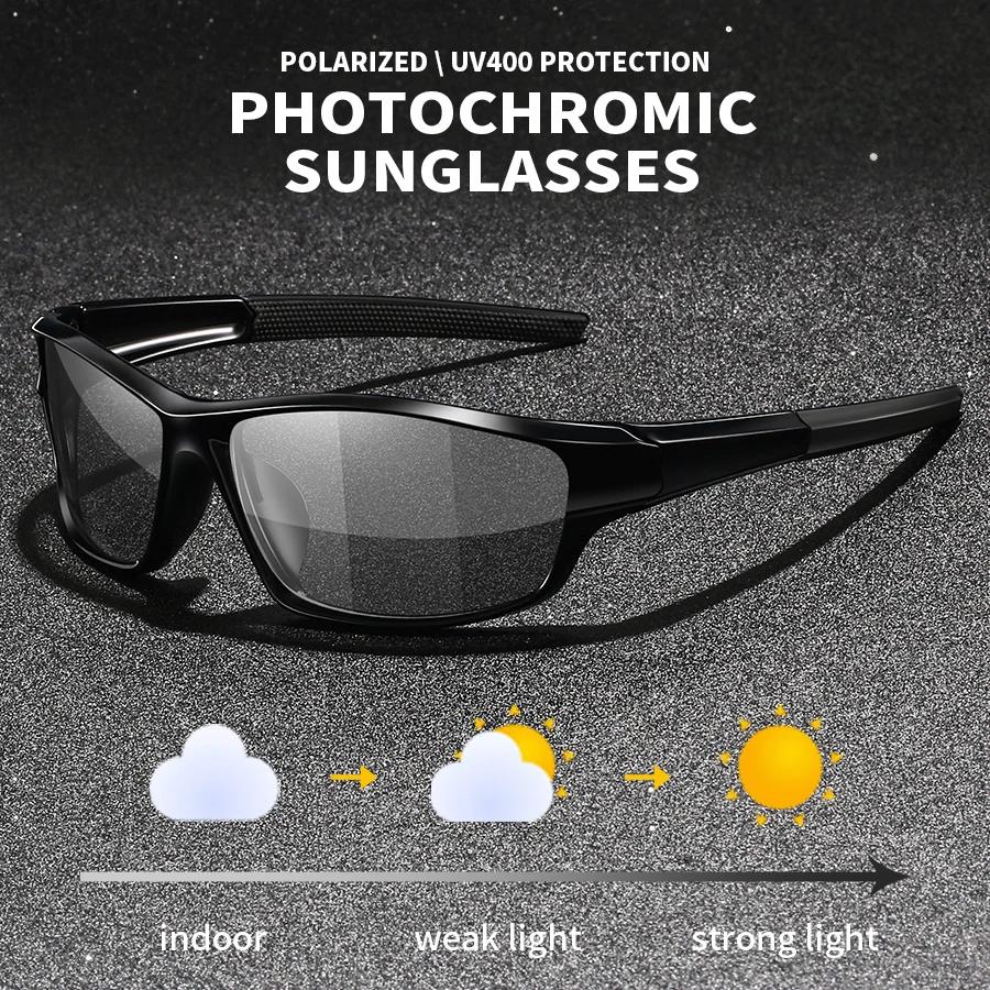 Lunettes de soleil polarisées photochromiques pour hommes et femmes, Vintage, pour pêche, cyclisme, 
