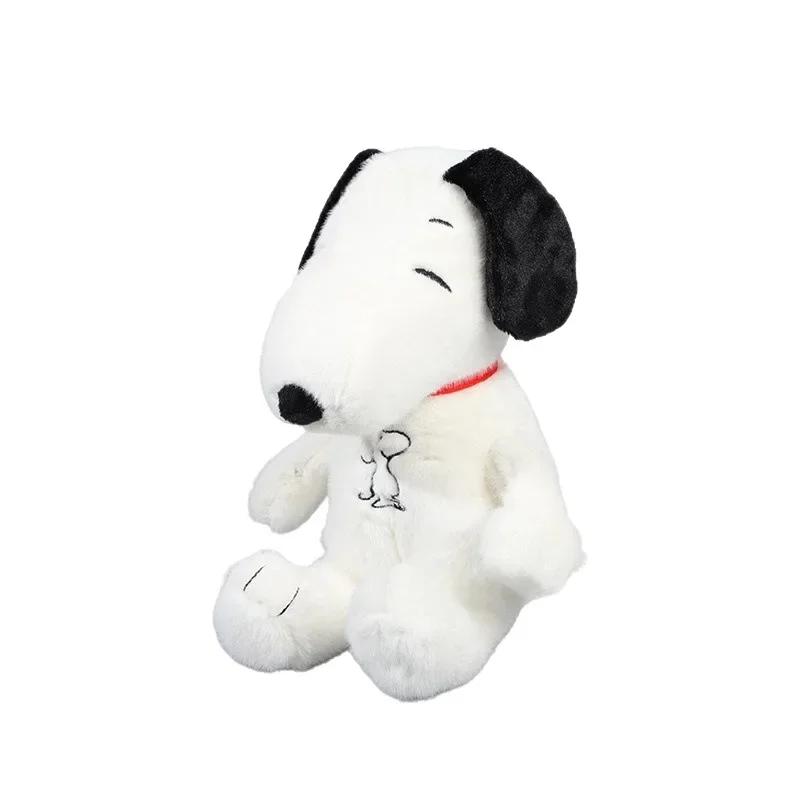 Nouveau bébé respiration apaisant Snoopy chien blanc en peluche poupée compagnon de couchage musique