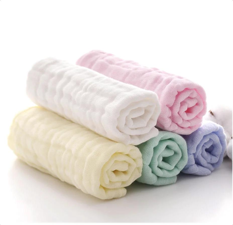 Lingettes bébé coton naturel 5 pièces - Soins doux visage et corps pour peaux sensibles nouveau-nés