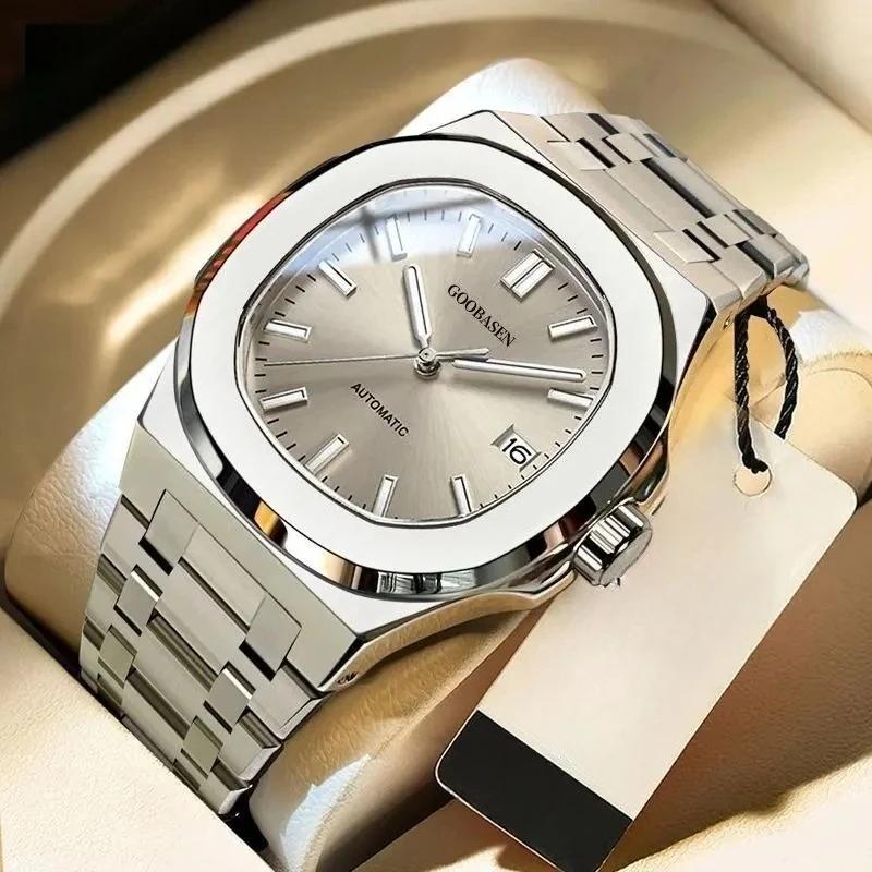 Nouveau 2025 montre automatique pour hommes lumineux homme montres bracelet en acier étanche montres