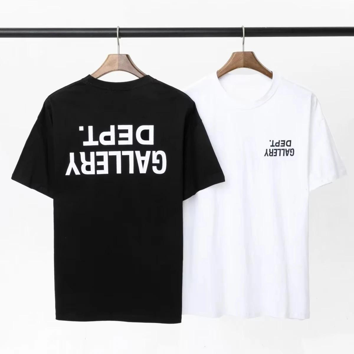 GALLERY DEPT inspiré revers imprimé T-Shirt 100% coton surdimensionné Streetwear T-Shirt hommes femm