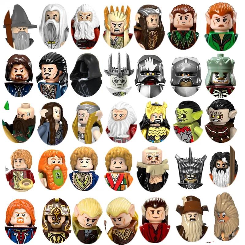 Moc guerrier soldat film Frodo elfes Dwarves Ranger humains assistant Mini figurines modèles bloc en