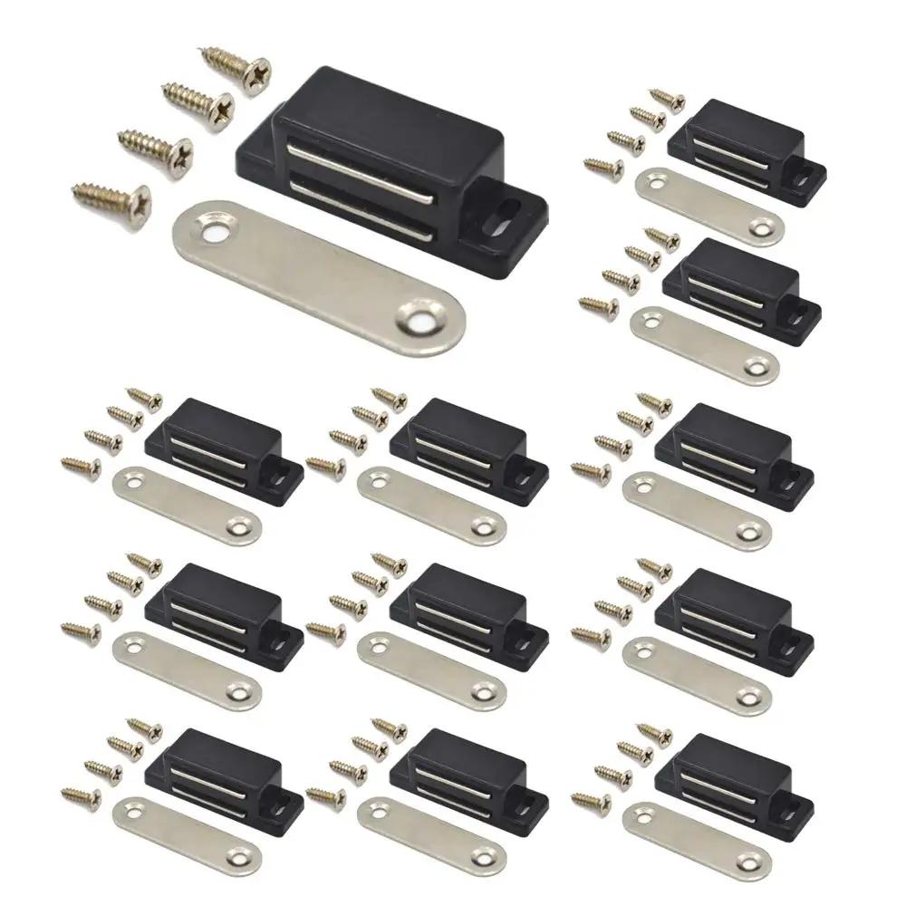 Loquet magnétique pour porte d'armoire, 12 pièces, meubles de cuisine, fermetures en plastique blanc