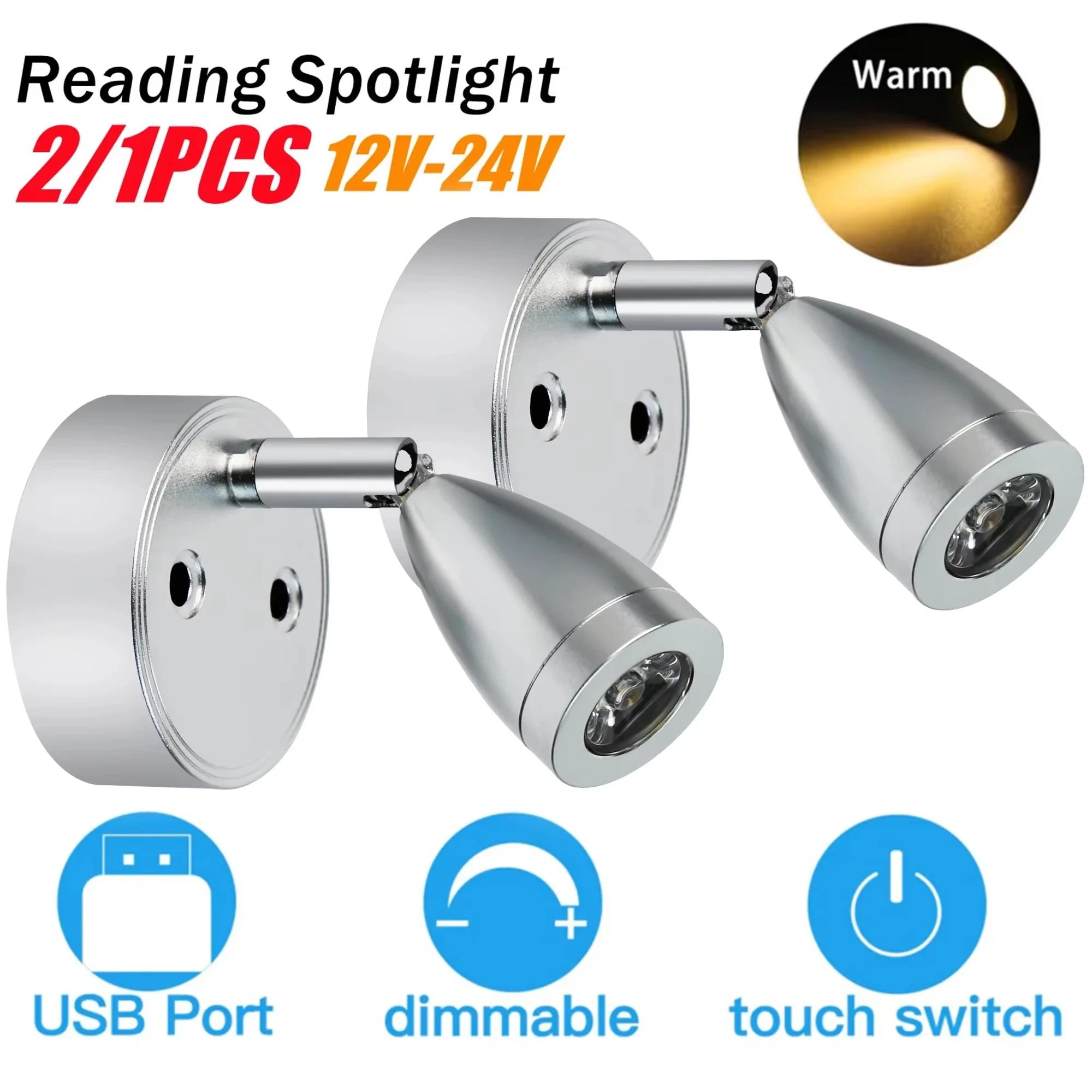 2/1 pièces DC 12-24V voiture intérieur LED lecture Spot lumière RV bateau caravane camping-car cheve