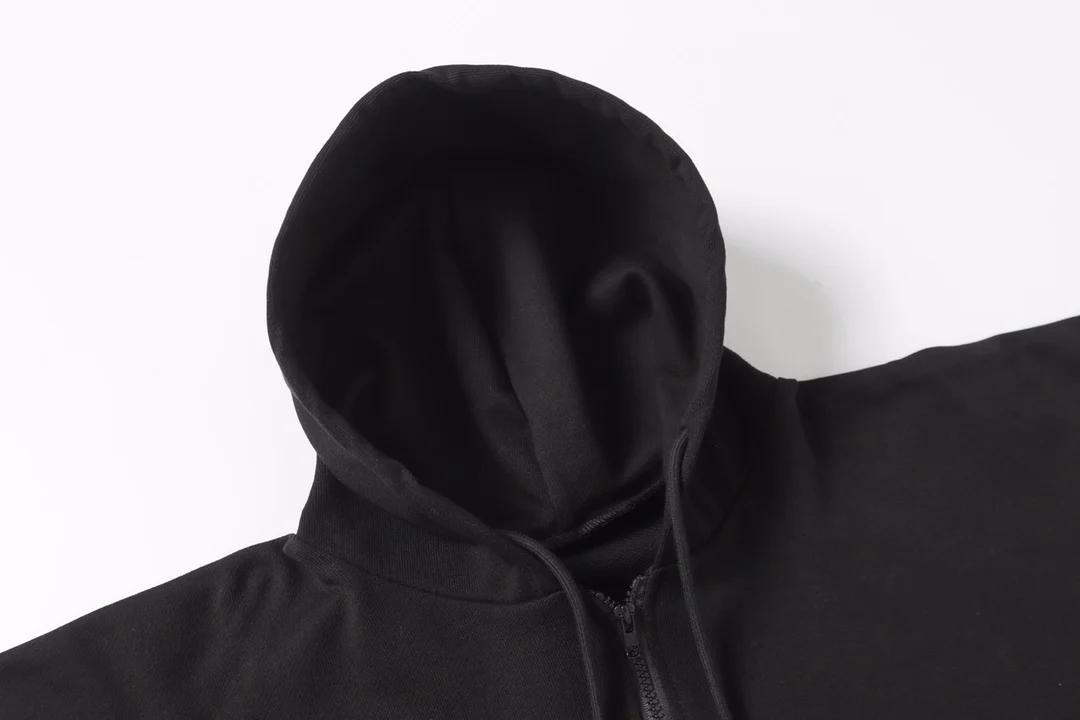 Cardigan noir cartouches Kanye SZNX CREW sweat à capuche avec fermeture éclair hommes femmes meilleu