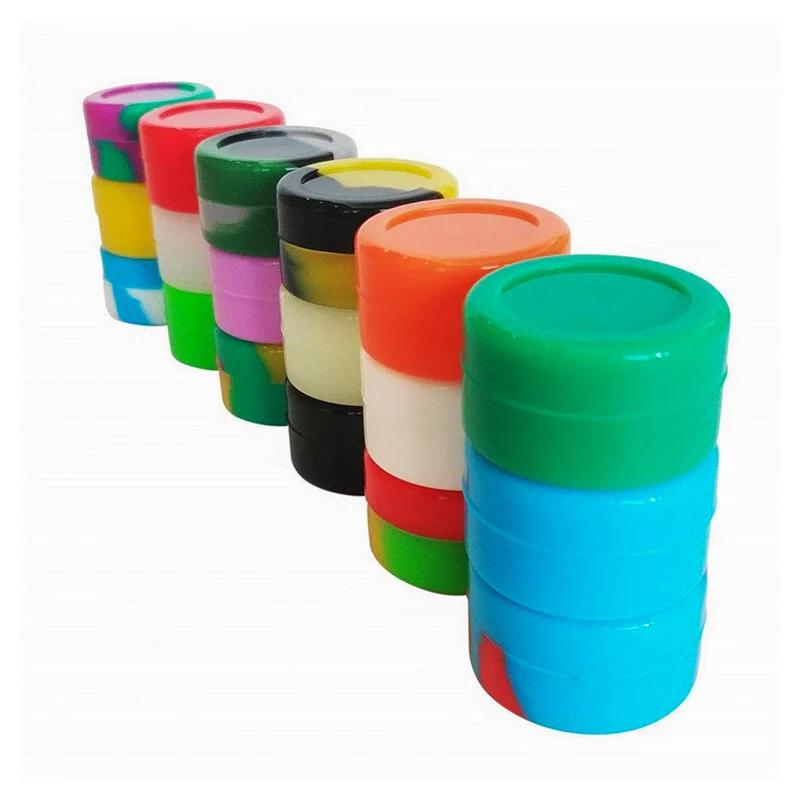 Mini boîte antiadhésive en Silicone, 100 pièces, Pot de stockage de cire d'huile, bouteille de voyag