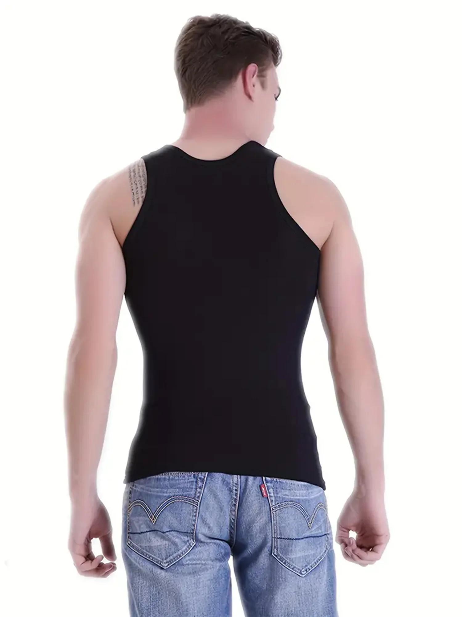 Gilet pour hommes noir 5 pièces respirant à séchage rapide en fibre de polyester gilet de sport adap