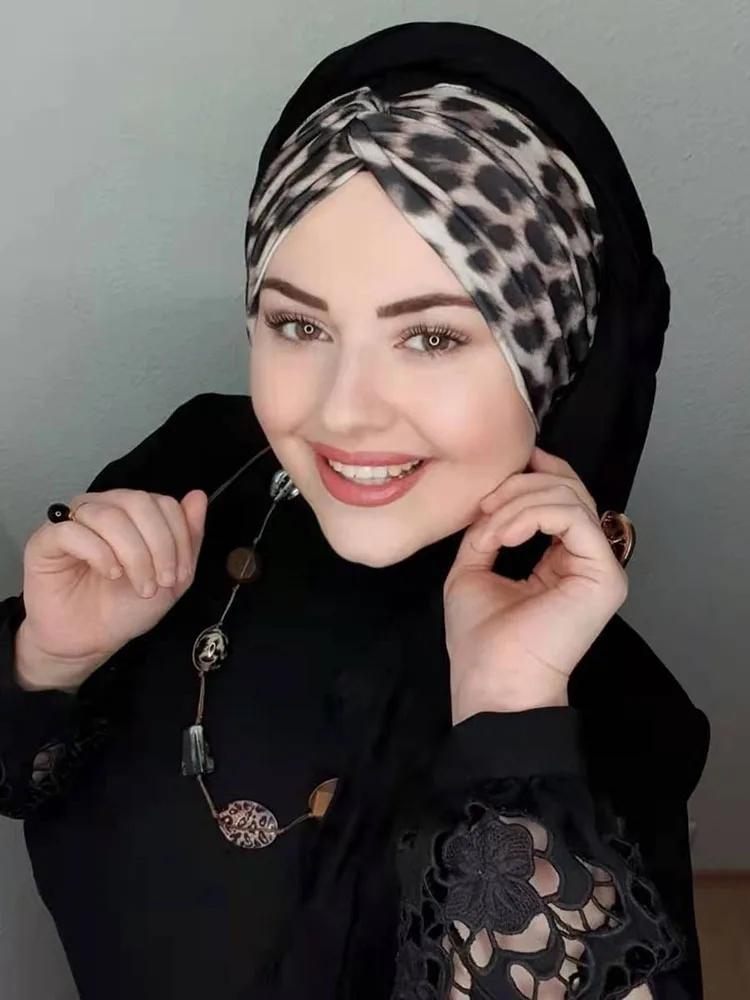 Hijabaya musulman pour femme, écharpe noire, hijab du Ramadan, hijabs en jersey de luxe, robe Abayas