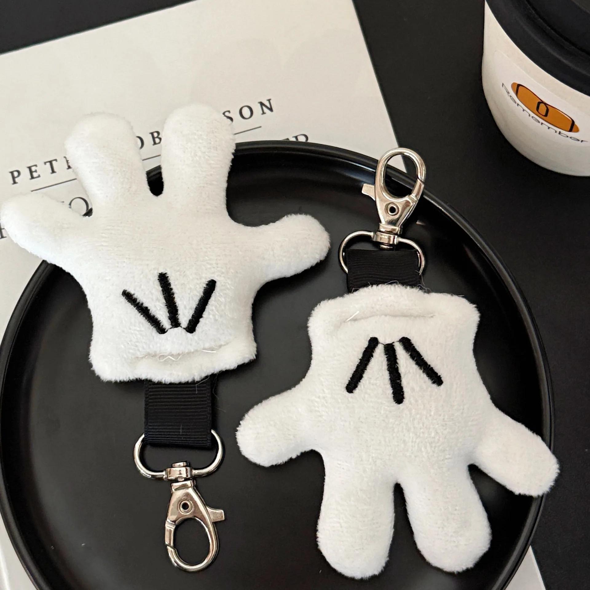 Pendentif gant en peluche créatif et merveilleux, 1/2 pièces, mignon, porte-clés, décoration de sac