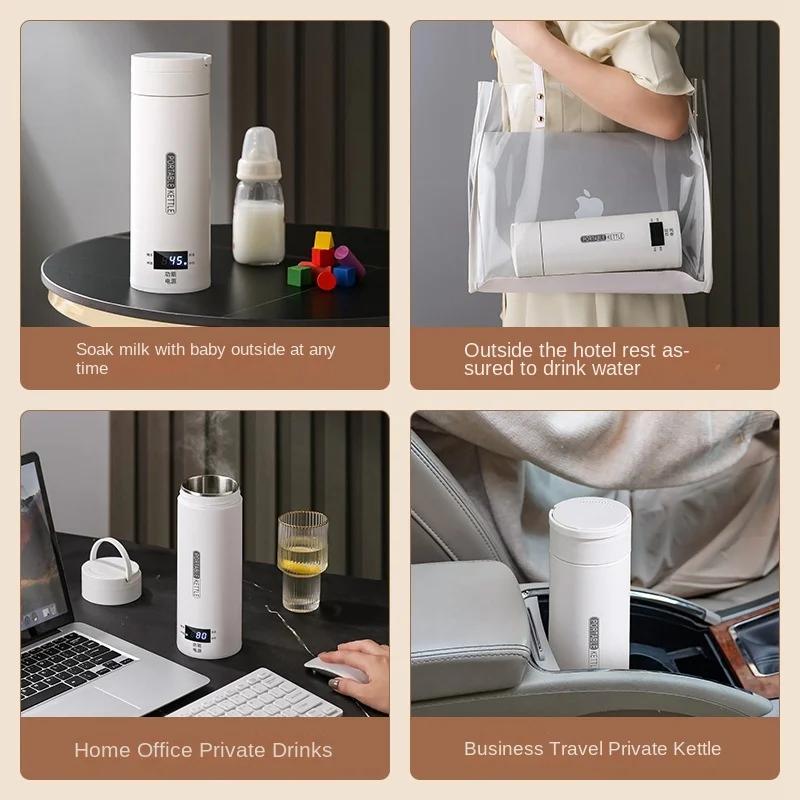 Bouilloire électrique de voyage, chauffe-eau rapide, chauffe-lait portable pour bébé, bouilloire iso