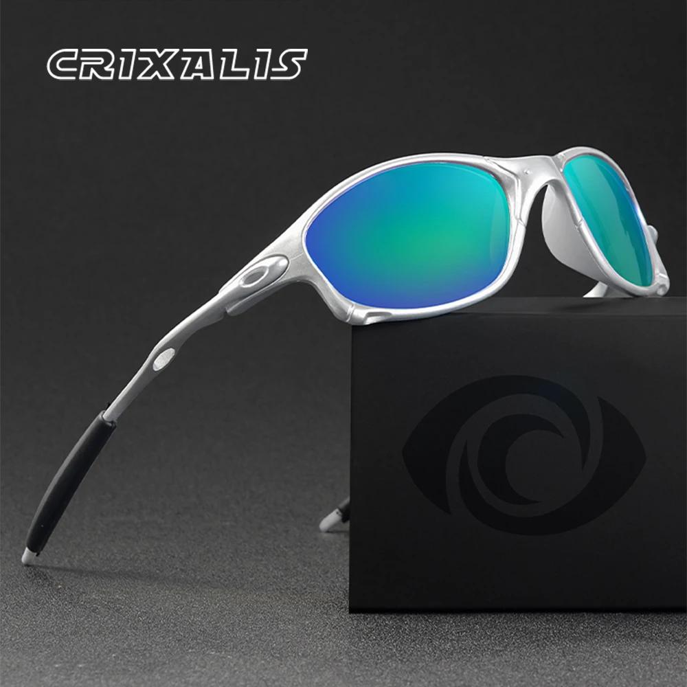CRIXALIS – lunettes de soleil rectangulaires à monture complète pour hommes, miroir Y2K, Vintage, cl