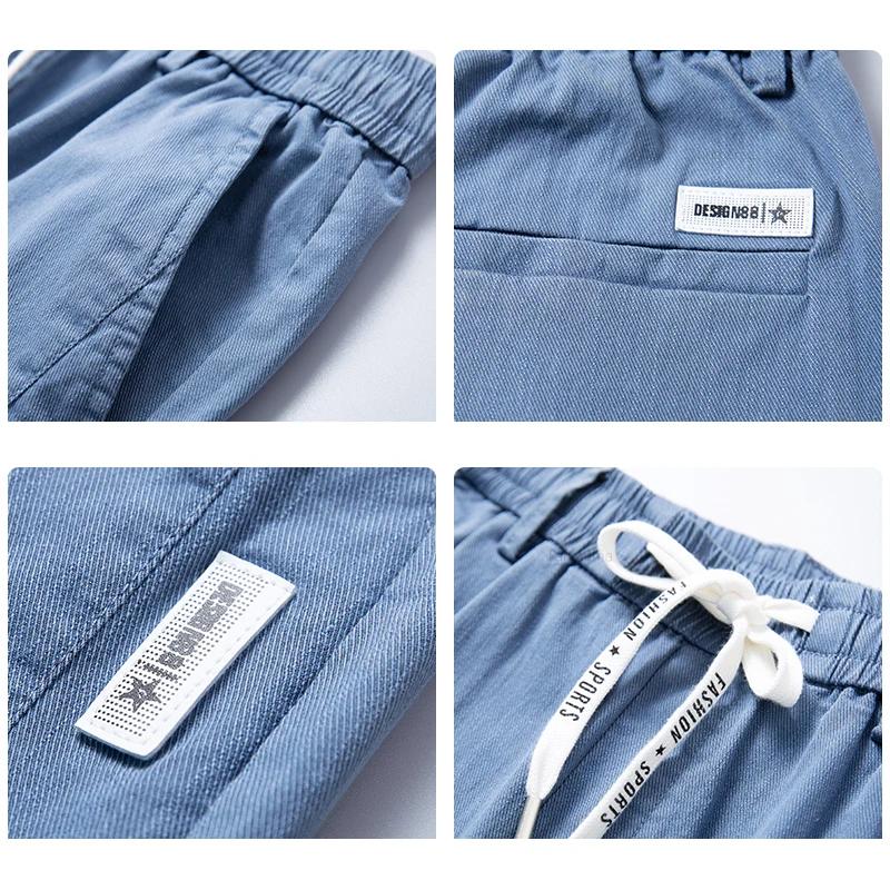 Printemps été hommes pantalons décontractés mode mince taille élastique Style coréen affaires mince 