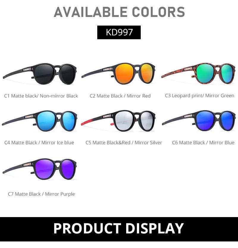 KDEAM 2026 Lunettes de soleil polarisées rondes classiques TR90 Lunettes de soleil de sport décontra