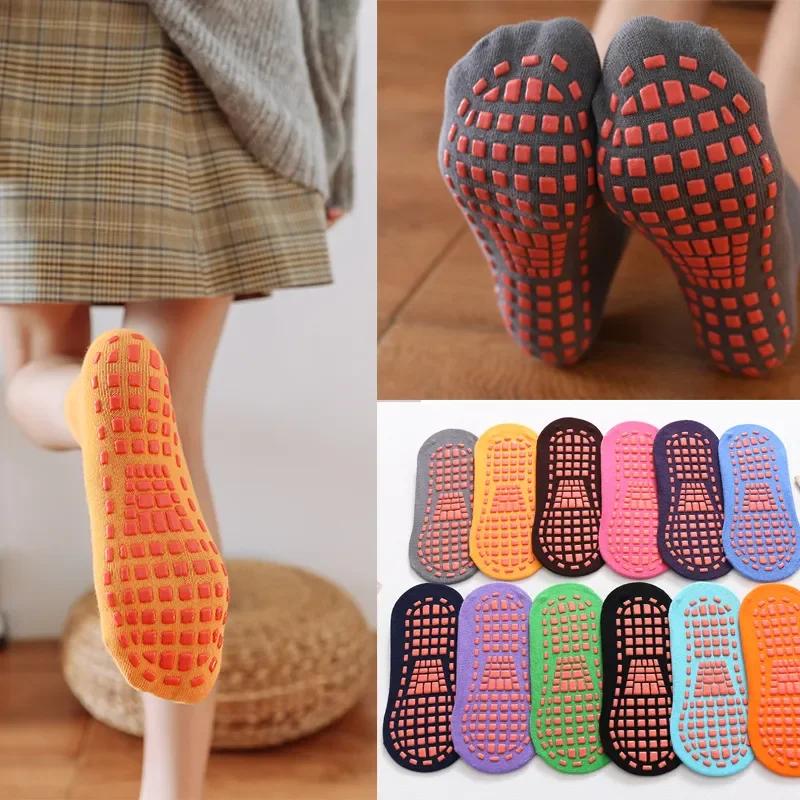 Chaussettes antidérapantes pour enfants et adultes, Trampoline Parent-enfant, chaussettes en coton é