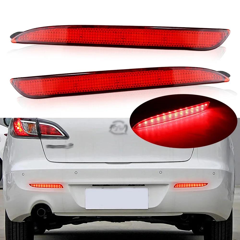 1 paire pour Mazda3 Mazda 3 2010 2011 2012 2013 lentille fumée rouge/noir LED réflecteur de pare-cho