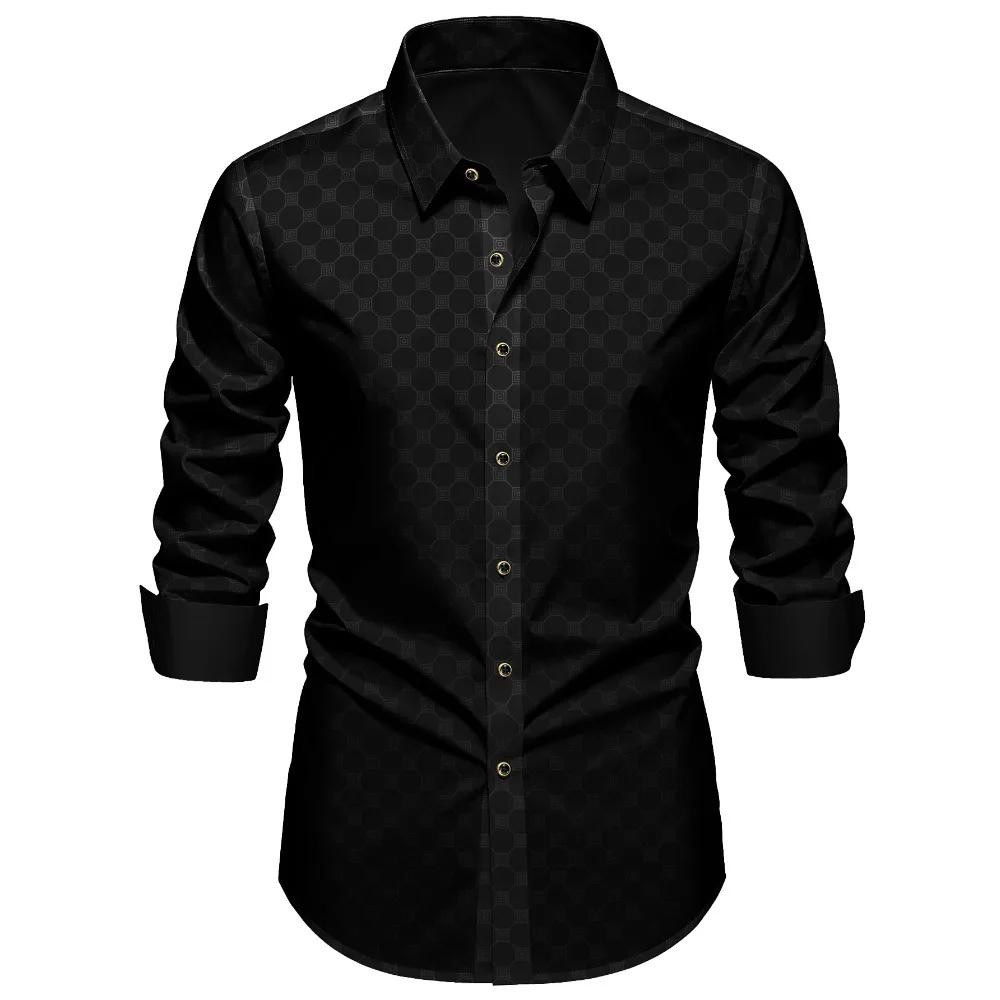 Chemise noire pour homme FGKKS, neuve, élégante, de luxe, à manches longues, décontractée, style occ
