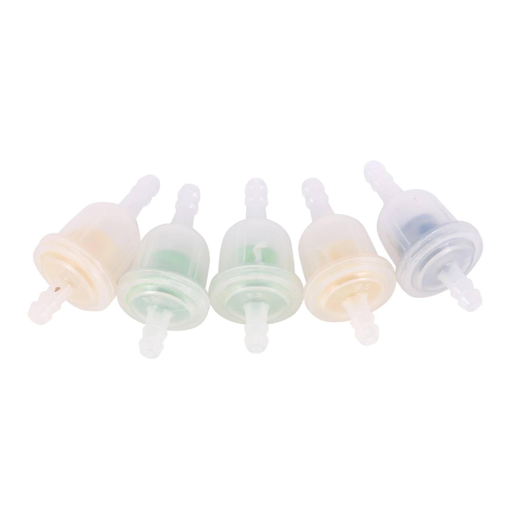 5 filtres à carburant en plastique, 3mm I/D x 5.5mm O/D pour Mini Moto, couleur aléatoire