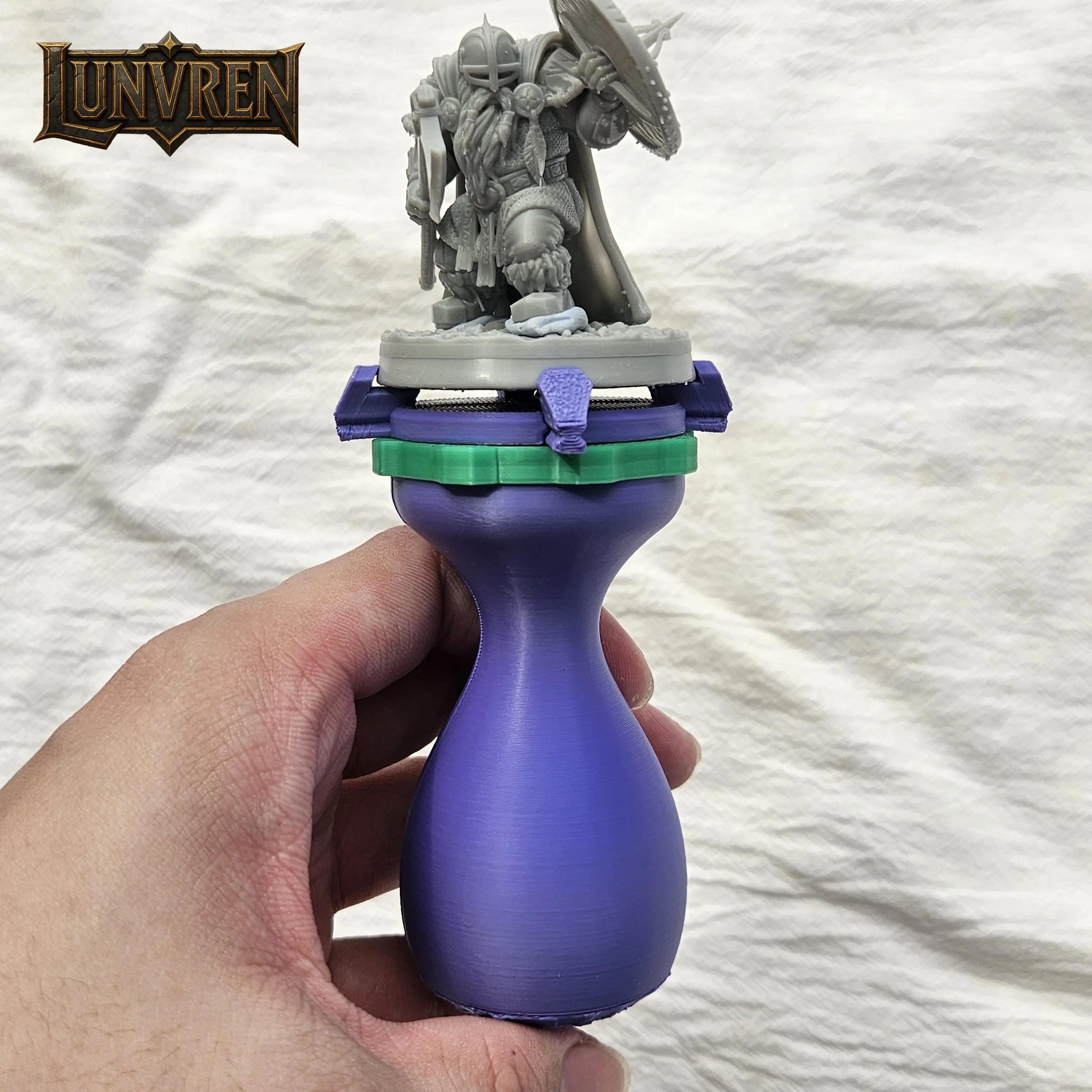 40k, Manche de peinture D&D - Poignée ergonomique, Compatible avec les bases de 20 à 50 mm - Campagn