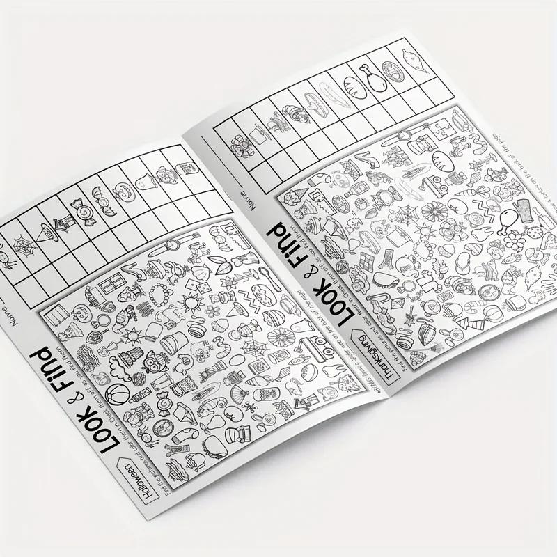 Livre de coloriage d'objets cachés pour enfants, contient plus de 100 activités de recherche et de c