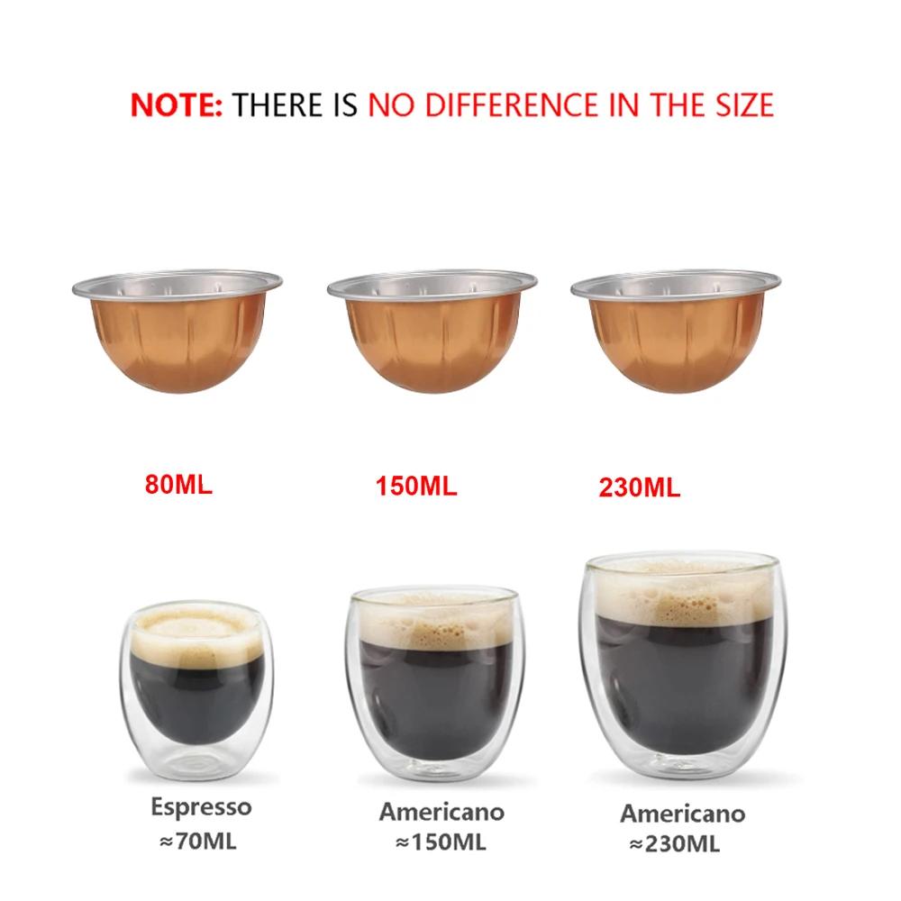 Capsule réutilisable en acier inoxydable pour Nespresso Vertuo Next Pop, filtre à café rechargeable 