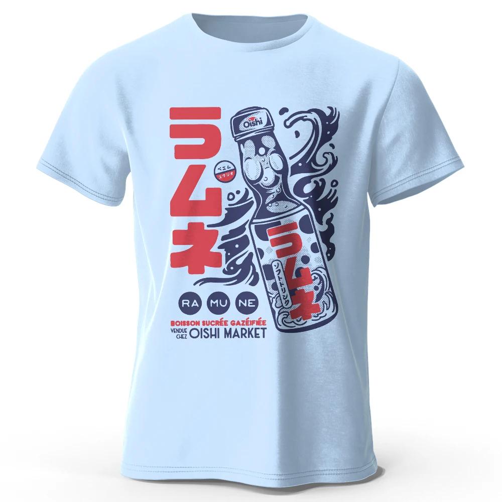 T-Shirt 100% coton imprimé avec personnage d'anime pour hommes, T-Shirt à manches courtes et col ron