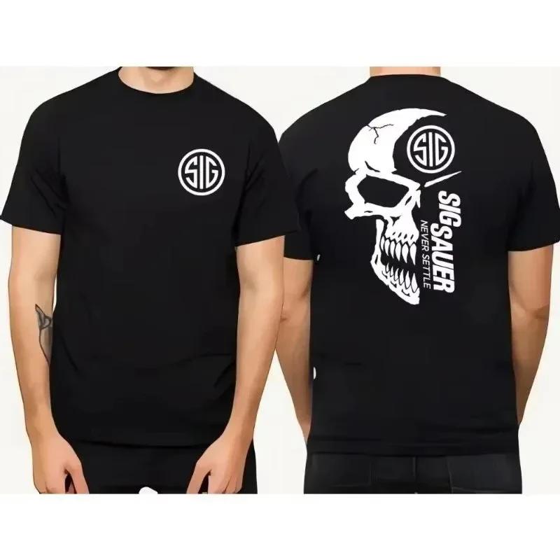 T-shirt décontracté pour homme, nouveau style été 2026, motif Sig Sur Gun, haute qualité, confortabl