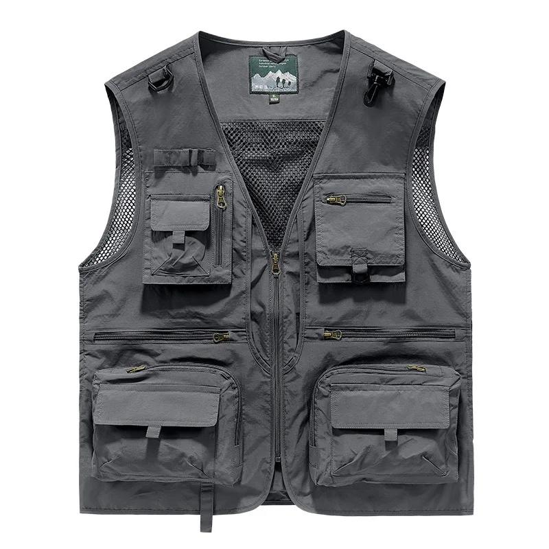 FGKKS – gilet multi-poches pour hommes, nouveau gilet de pêche respirant pour l'extérieur, design de