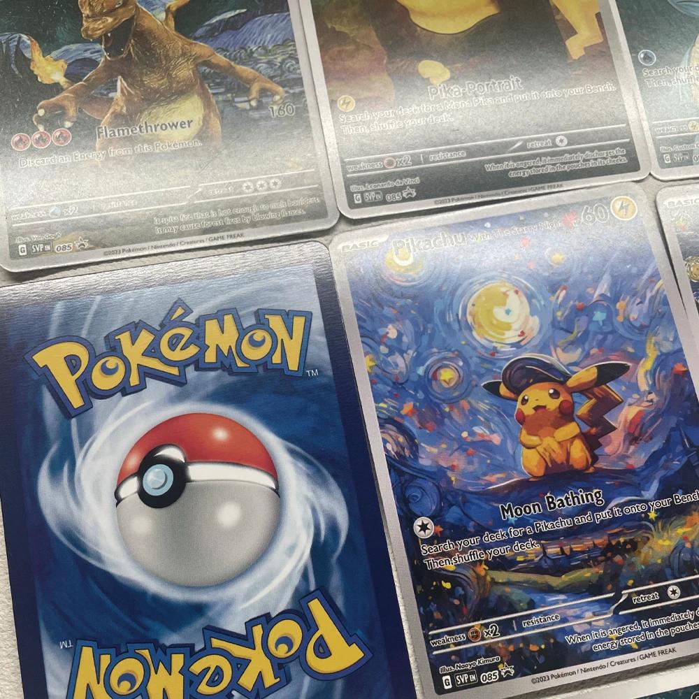 Dessin animé Anime Pokemon Ptcg auto-contrôle Mewtwo Pikachu recueillir commerce Signature carte Fla