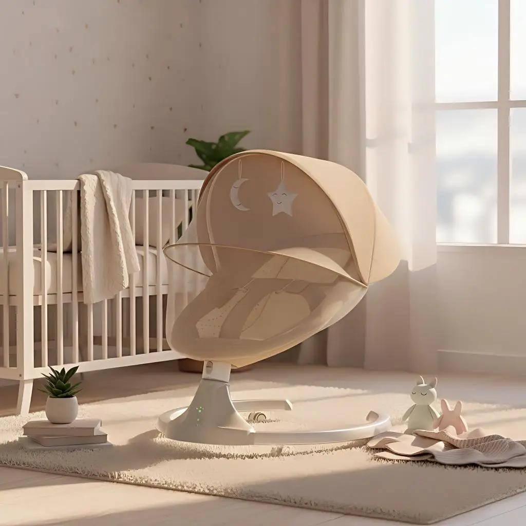 Chaise à bascule électrique, lit de bébé, balançoire automatique, secoueur électrique, inclinable, c