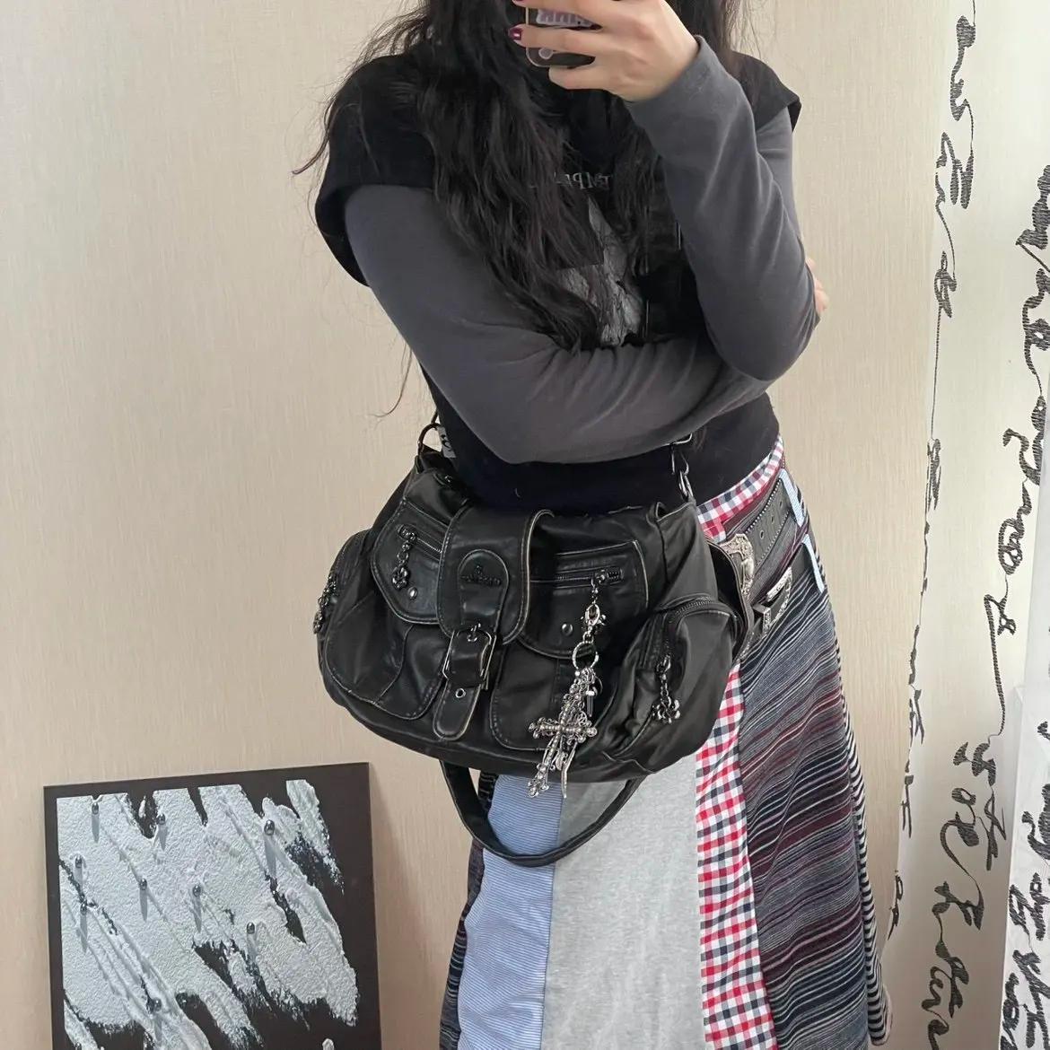 Sac à main Andel Kiss pour femme, sac à bandoulière serpentine en PU, sac bouffant multi-poches, sac